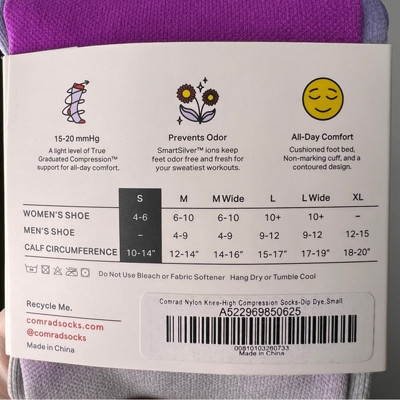 Comrad 🎁 NWT Companions Knee-High Compression Socks Small Athletic Recovery - Picture 7 of 9